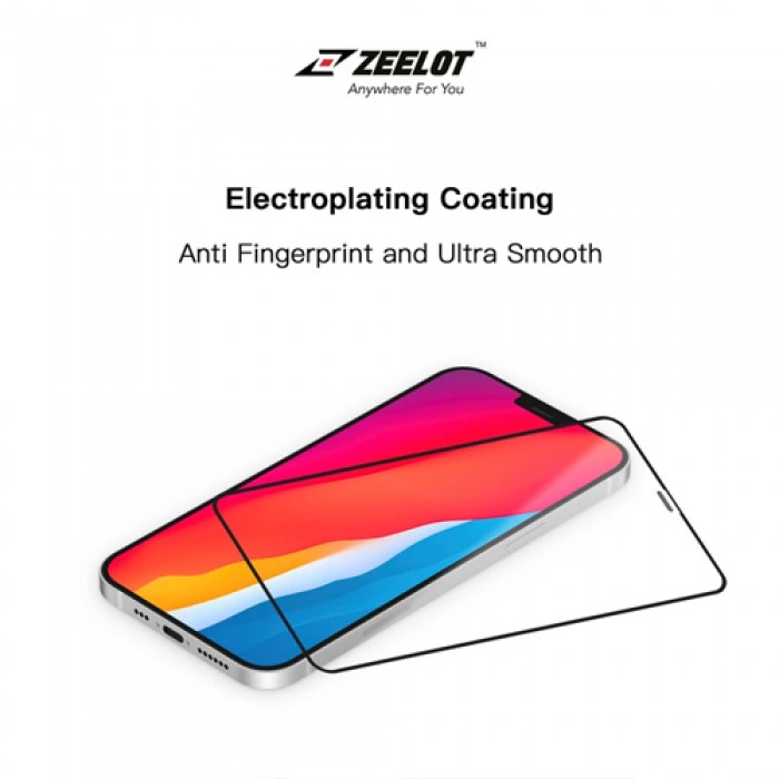 CƯỜNG LỰC IPHONE 12 / 12 PRO ZEELOT ENTIRE VIEW STEEL WIRE MATTE PUREGLASS
